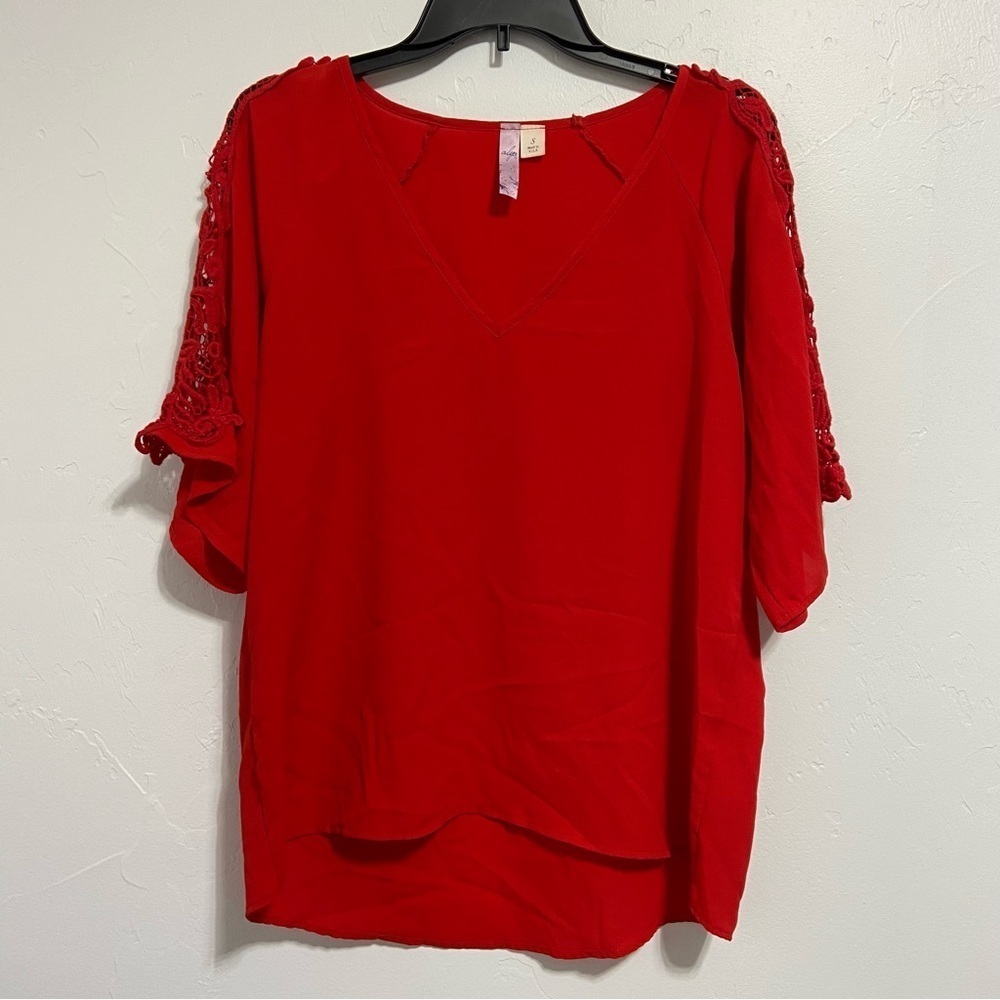 Alya Women's Small Red Blouse Made in USA